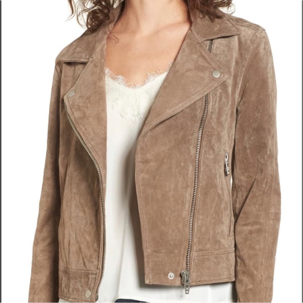 Blank NYC Real Suede Moto Jacket